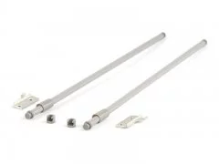 Рейлинг продольный Firmax глубина 450 мм серый, (2 рейлинга + 2 крепления)