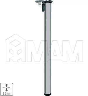 Опора для стола складная, D50, Н700+30мм, хром, 1шт.: T027.C70N.110