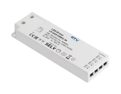 GTV: Блок питания SLIM EASY CLICK 12V,15W, input 220-240VAC, IP20, разм.129x42x16мм, с mini amp и проводо: LD-ZAS15WEC-30