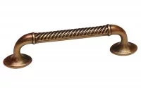 Ручка-скоба 96мм &quot;Виктория&quot;, отделка бронза античная красная