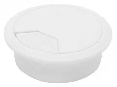 Заглушка кабель-канала, пластиковая, круглая, d=60 мм, белая RTK008-W