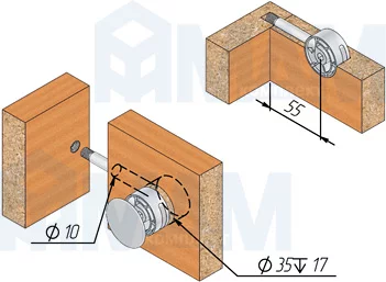 MAXI FIX EC40 Шток M8х55