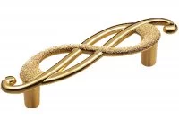 Ручка-скоба 64мм (левая), отделка золото императорское