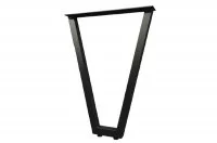 Опора для стола V-образная Лиссабон l.560, h.820, отделка черный бархат (матовый)