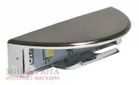 Светильник-клипса светодиодный для стеклянной полки 4-8 мм, хром, 12V, холодный белый 6400К, 0.4W: 3-LED 0,4W