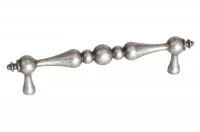 Ручка-скоба 128мм, отделка серебро старое