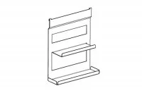 Полка универсальная 2-х-уровневая, 406х100х320мм, отделка белый бархат (матовый)