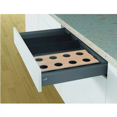 Hettich: 9203254: Профиль OrgaStripe для ящиков ArciTech/InnoTech Atira/деревянных ящиков, длина 1100 мм, антрацит