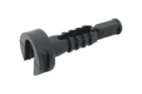 Полкодержатель врезной d.17мм, для ДСП 22-25мм, цвет чёрный