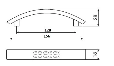 Gamet: Ручка металлическая модерн - UN87-0128-G0006