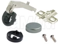 Петля прямая (180) площадка под саморез/хром мат круг.: C123158 под саморез/хр мат кр