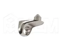 Полкодержатель для деревянных полок с фиксацией, со штоком и отверстием под саморез, никель: ME03ZNL