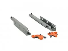 Комплект направляющих Soft-Close скрытого монтажа Firmax 3D Control L=500мм, полного выдвижения, для ЛДСП 16мм , 3д регулировка