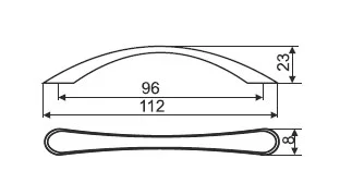 Gamet: Ручка металлическая модерн - UP82-0096-G0004