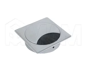 Заглушка кабель-канала, металлическая, квадратная, 90х90 мм, хром матовый: 2068.788