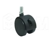 Опора двухколесная с винтом M8, D40 мм, со стопором: OK-40/2-CT