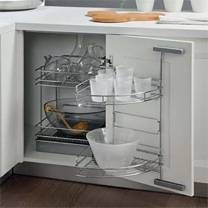 EASY CORNER PARTNER Волшебный уголок, универсальный, с выдвижными корзинами для распашн. фасада.: NEC45PR