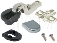 Петля стандартная вкладная площадка под саморез/хром D-обр.: C123152 под саморез/хром D