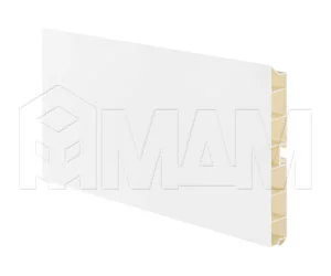 Цоколь пластиковый (высота 120, длина 4000 мм), белый: 12.0419 4M