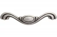 Ручка-скоба 96мм, отделка серебро античное