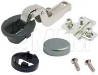 Петля стандартная вкладная площадка с евровинтами/хр мат круг.: C123152 с евровинтом/хр мат кр