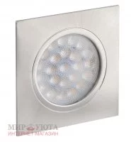 POINT Cветодиодный светильник точечный квадратный, хром, 12V, нейтральный белый 4000К, 2W: PO12-QNO-NW2