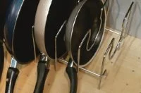 Набор держателей для 3 сковородок, отделка хром глянец