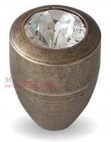 Ручка-кнопка D15мм бронза состаренная с кристаллами Сваровски: 2049K.23