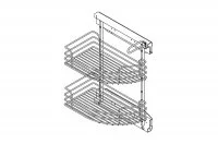 Сетка в терминальную базу, выдвижная с доводчиком, отделка бронза, левая