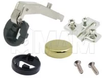 Петля прямая (180) площадка с евровинтами/золото круг.: C123158 с евровинтом/золото кр