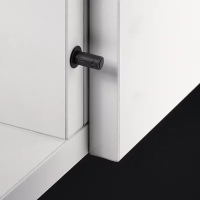 Hettich: 9089603: Механизм Push to open Pin, Под запрессовку, Длинный ход, Светло-серый