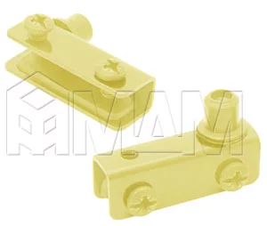 Компл. петель для стекл. двери, золото: 2023 BRASS