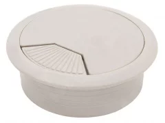 Заглушка кабель-канала, пластиковая, круглая, d=60 мм, серая RTK008-G