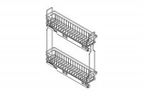 Сетка в базу 150 выдвижная с доводчиком, отделка хром