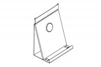 Полка для планшета, 250х15х320мм, отделка белый бархат (матовый)