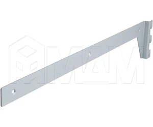 KALI полкодержатель для деревянных полок, боковое крепление, комп. на 1 полку, серебро: KL450GR