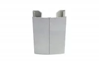 79 Угол универсальный для цоколя ПВХ, L=660, под серебро