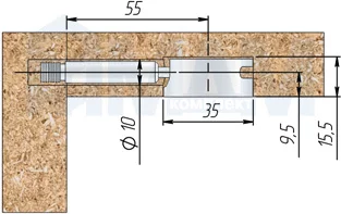 MAXI FIX EC40 Шток M8х55