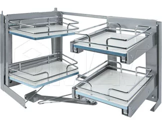 GALAXY Волшебный уголок правый, выдв. корзины и фасад с плавным закрыванием: SMACE45DXFMOMBASC