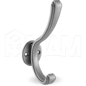 ZAMPA Крючок двухрожковый серебро состаренное: WR4531