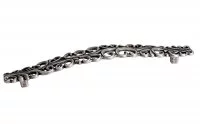 Ручка-скоба 192 мм, отделка старое серебро с блеском