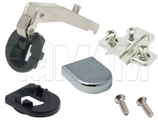 Петля прямая (180) площадка с евровинтами/хром D-обр.: C123158 с евровинтом/хром D