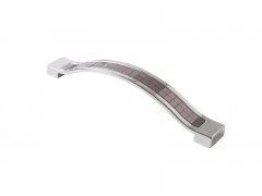 Ручка скоба со вставкой Mico 461, 128 мм, 19 антрацит