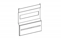 Держатель для ножей с 2-мя магнитами, 280х33х320мм, отделка белый бархат (матовый)