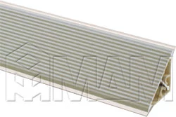 Плинтус алюминиевый треугольный L=4м, матовый рифленый: 65.400MR