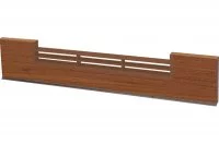 1856 Решётка вентиляционная для цоколя ПВХ H.100, L=600, вишня стандартная