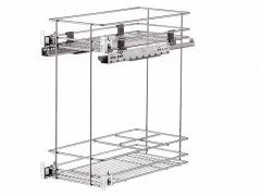 Бутылочница в базу 300мм, с креплением к фасаду, направляющие плавного закрывания,