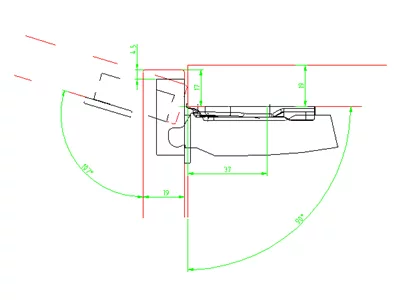 Hettich: 9091580: Петля Sensys 8661, 12.5 мм, TH 52 O35, Под прикручивание