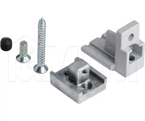 KALI коннектор для крепления профиля Т с профилями В и D, серебро: KL15GR