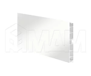 Цоколь пластиковый (высота 100, длина 4000 мм), белый глянец: 10.0420R 4M